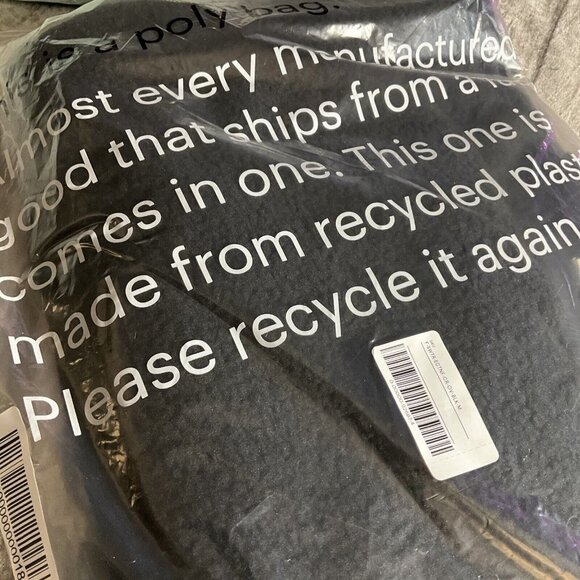 Everlane Woman’s Pullover Teddy Crewneck Oversized Sweatshirt Loungewear M Black - Picture 9 of 9